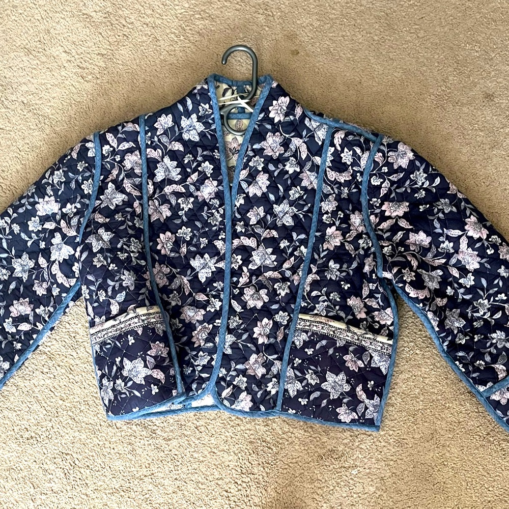 Quilted floral mango jacket